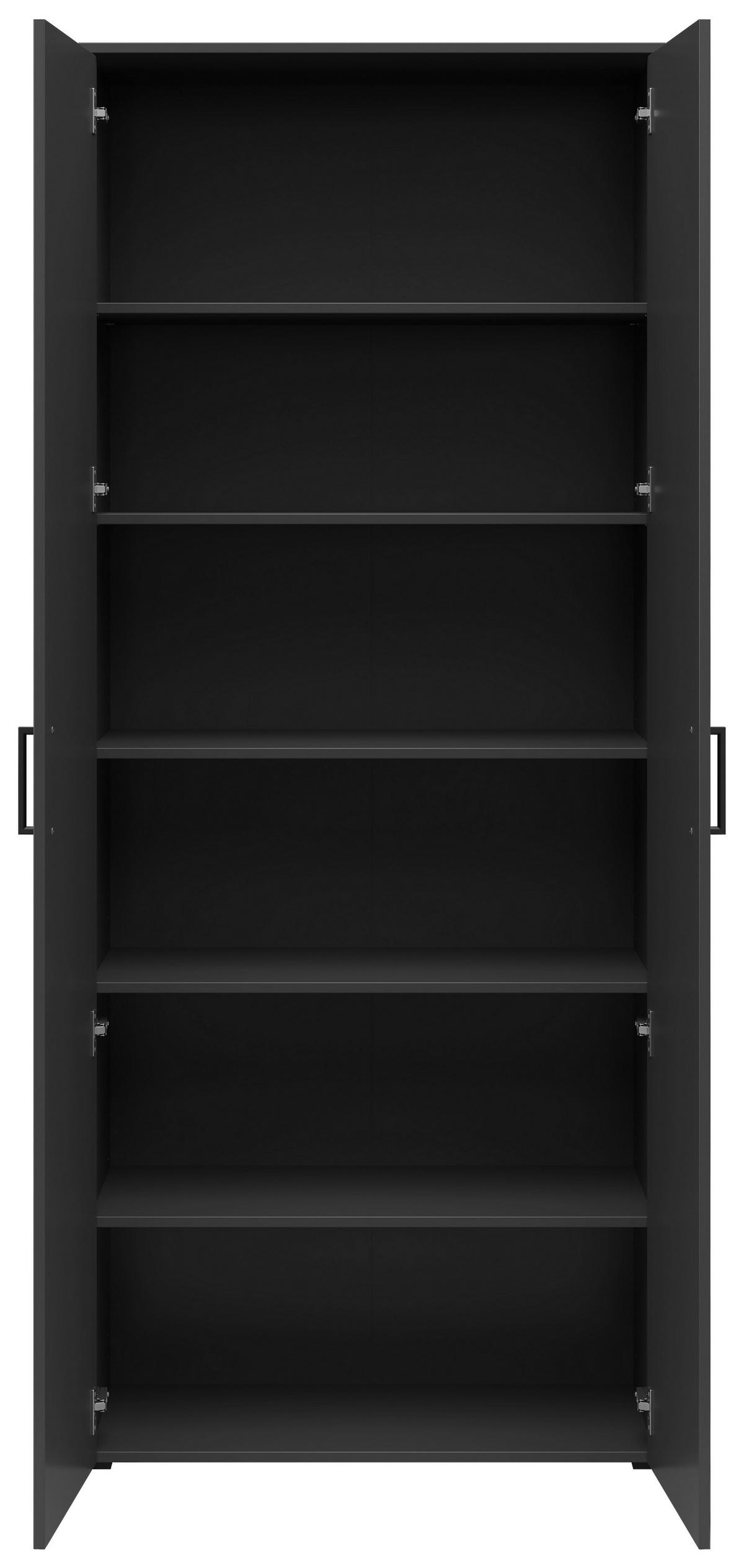 Szekrény Multistauraum - grafitszürke, Modern, faalapú anyag (80/195/40cm) - Carryhome