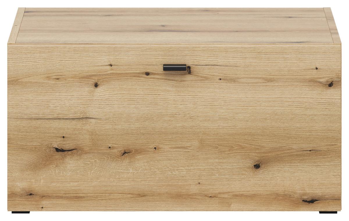 Kommode 1 Klappe, B: 64 cm Sixty-Four ,eichefarben - Eichefarben/Schwarz, Trend, Holzwerkstoff (64/32/35cm)