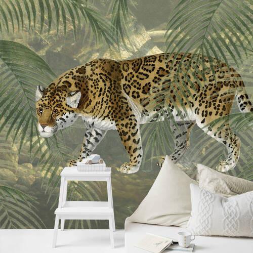 Fototapete Leopard - Multicolor, Basics, Papier/Kunststoff (200/280cm)
