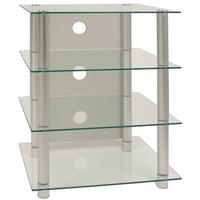 Phonotisch Blados B: 54 cm Silberfarben, Glas - Silberfarben, KONVENTIONELL, Glas/Metall (54/70/45cm) - MID.YOU