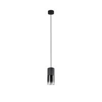 Hängeleuchte Robin H: 23-150cm 1-Flammig, beliebig kürzbar - Schwarz, Design, Glas/Metall (10/10/23-150cm) - Trio Leuchten