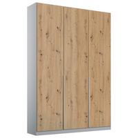 Drehtürenschrank 136 cm Alabama Extra Hellgrau - Hellgrau/Eiche Artisan, MODERN, Holzwerkstoff (136/229/54cm)