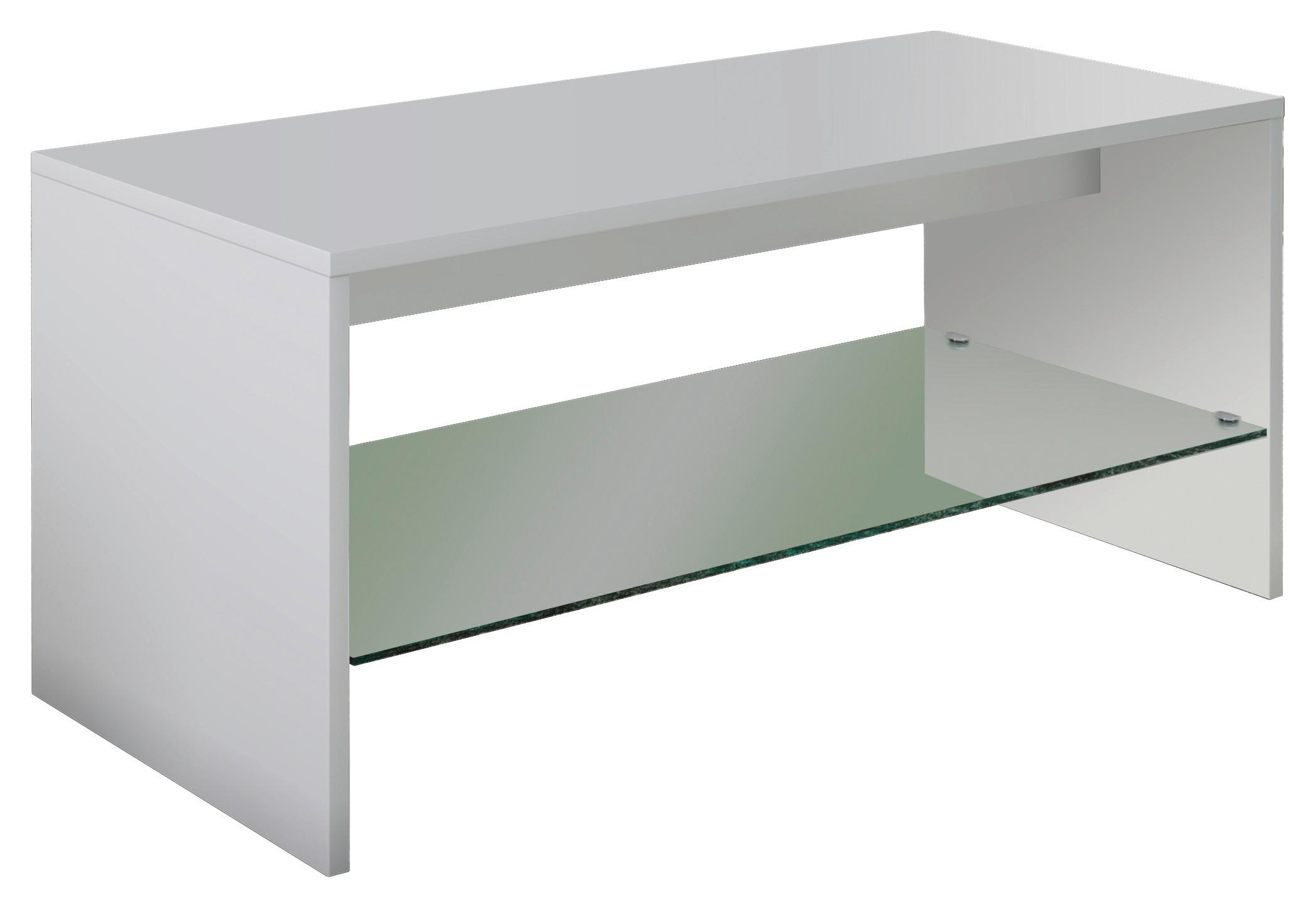 Konferenčný stolík WISAL biely - biela, Modern, kompozitné drevo (90/40/40cm) - MID.YOU