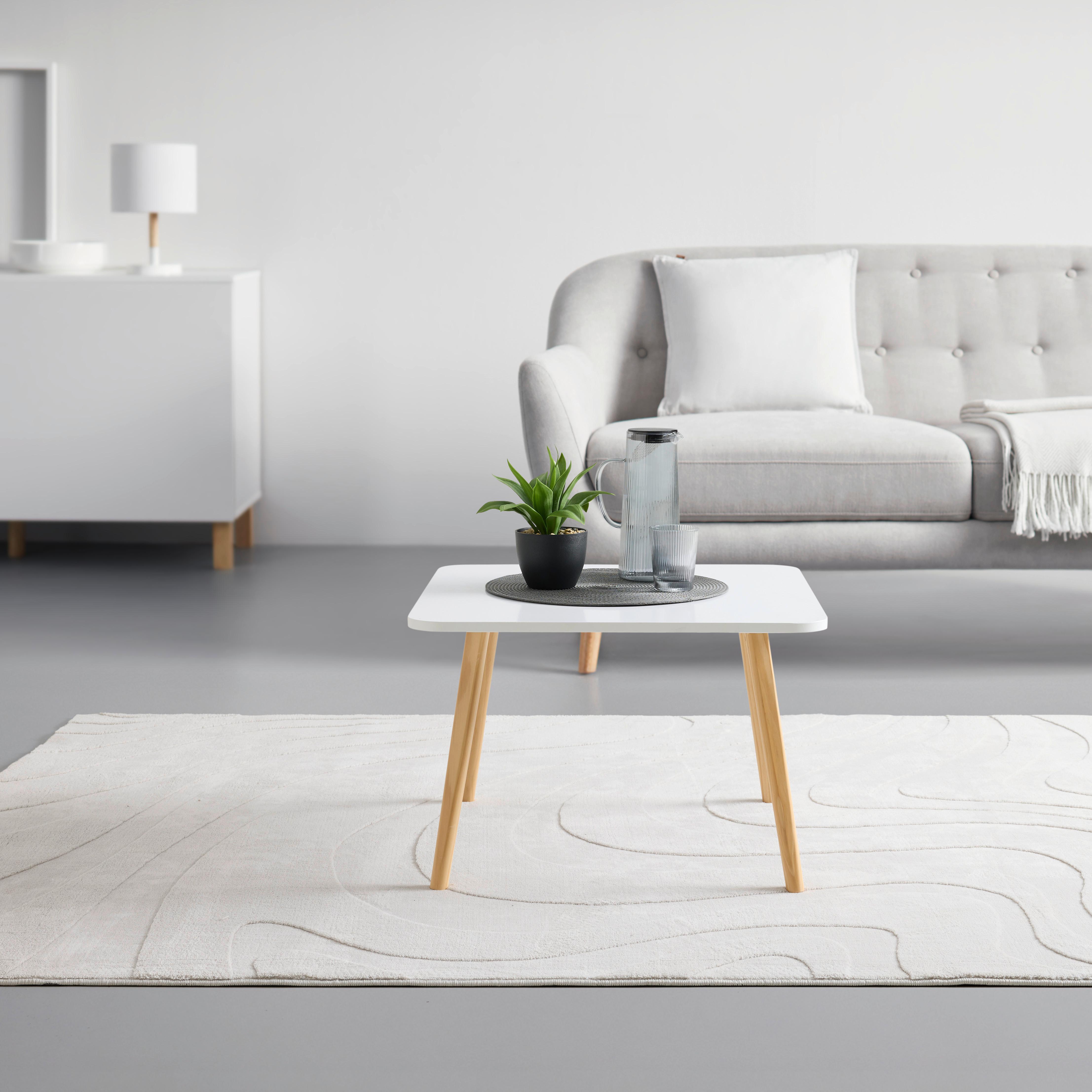 KONFERENČNÍ STOLEK ANOUK *CENOVÝ TRHÁK* - barvy borovice/bílá, Moderní, dřevo/kompozitní dřevo (60/60/40cm) - Based