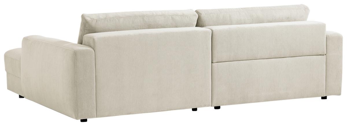 Ecksofa Bourbon - Creme/Schwarz, MODERN, Textil (250/176cm) - Trendmanufaktur
