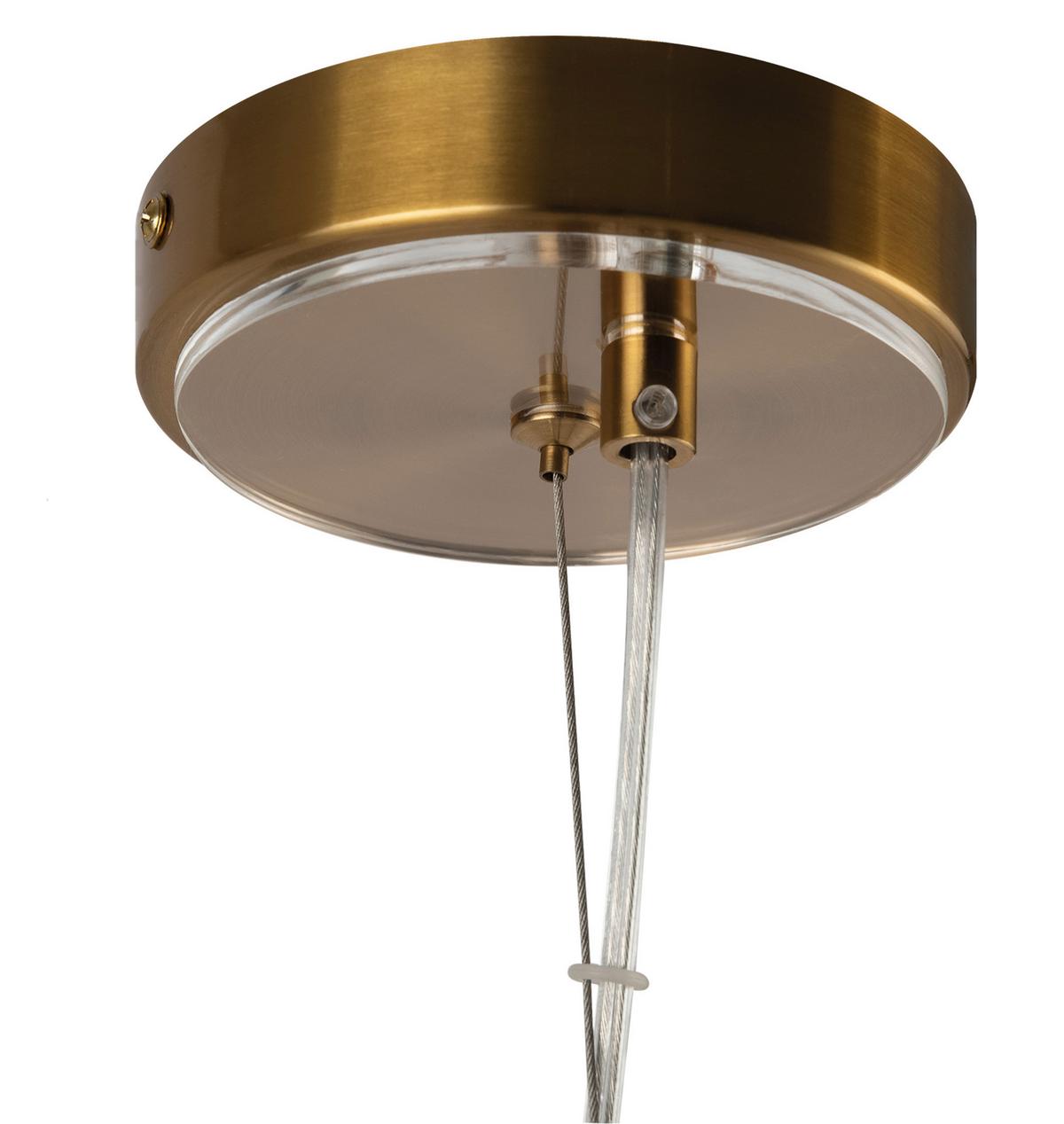 Pendelleuchte Arco - Messingfarben, Trend, Glas/Metall (35/48,9/35cm) - MAYTONI