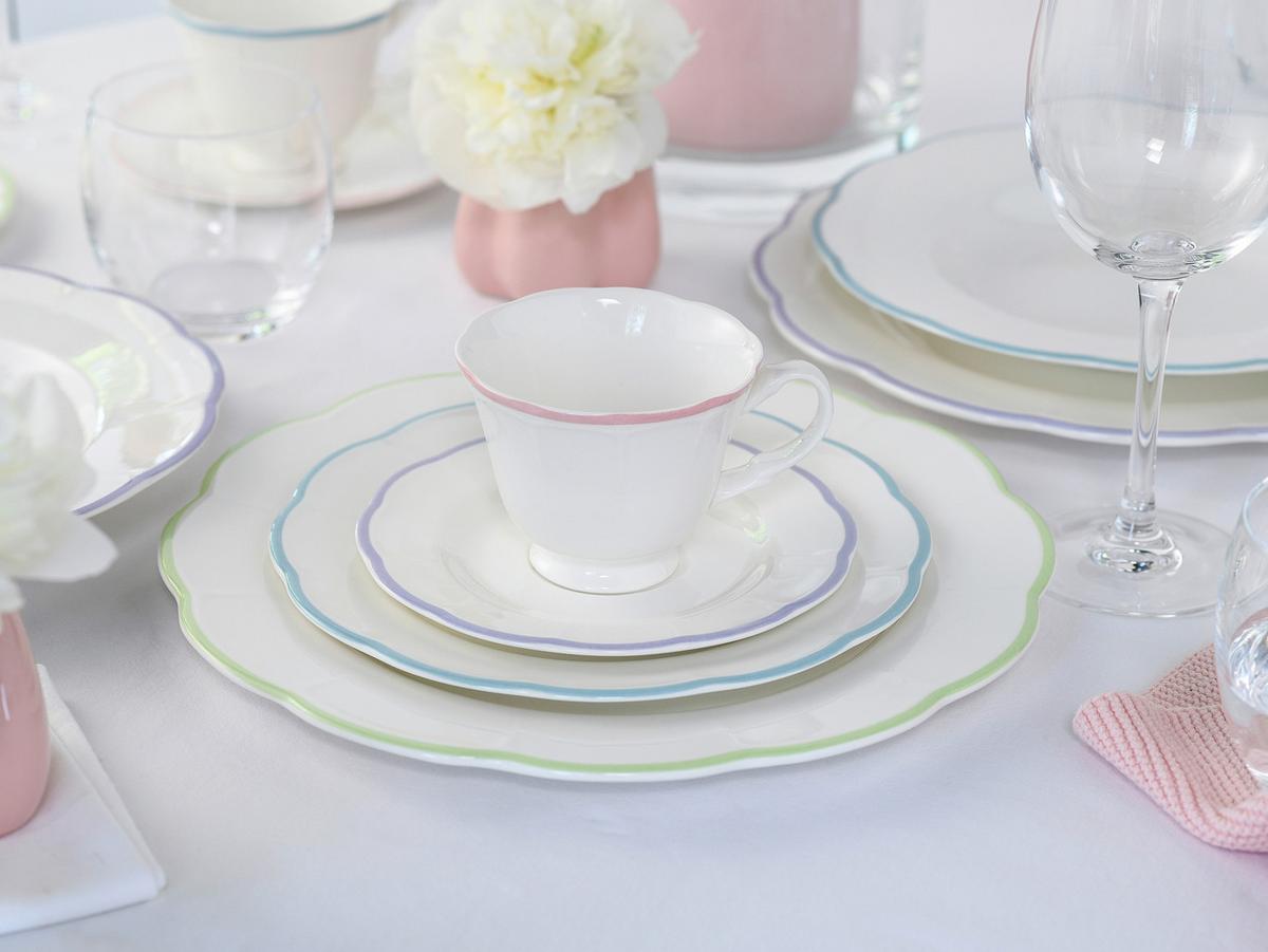 Kombiservice 20-teilig. Steingut, multicolor - Hellrosa/Lila, Basics, Keramik - Creatable