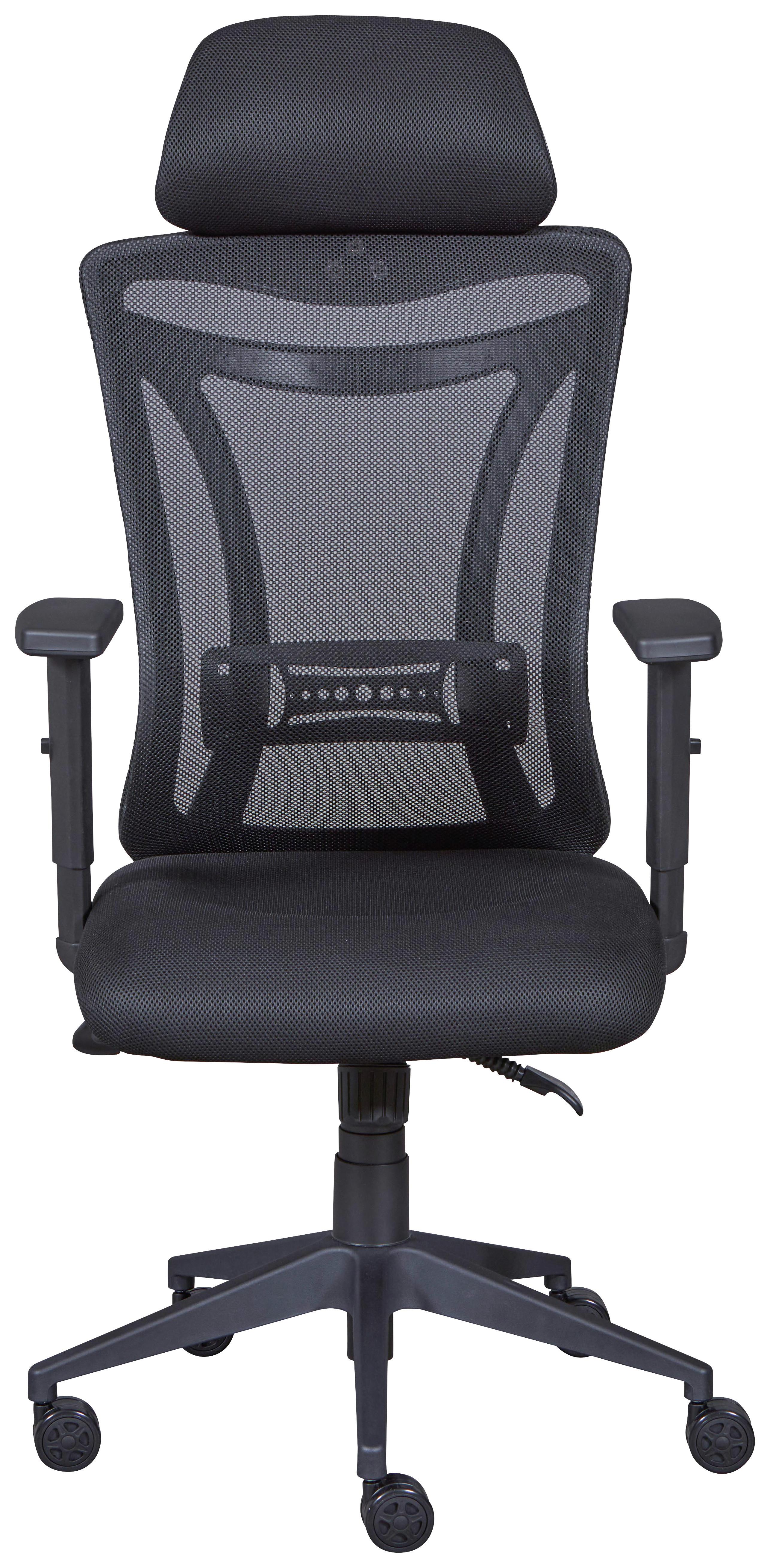 Drehstuhl Xl Administrator - Schwarz, KONVENTIONELL, Textil (61/125-135/88cm) - MID.YOU