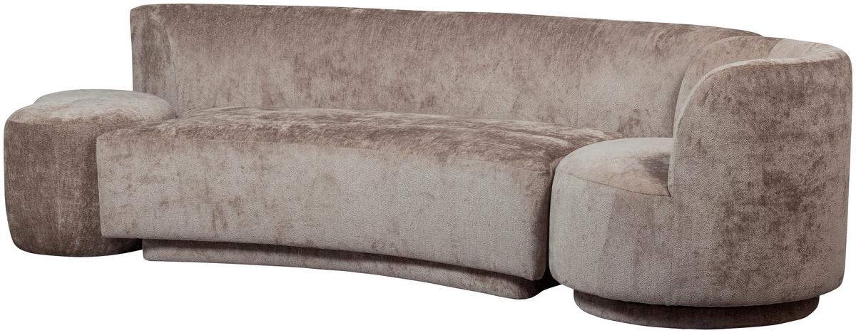 Bigsofa Popular Taupe B: 270 cm - Taupe, Design, Textil (270/72/97cm) - Livetastic