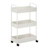 Regál na kolieskach SANDRO biely - biela, Modern, kov/plast (40/72/22cm) - P & B