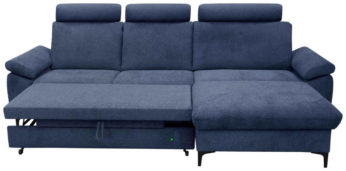 SEDACÍ SESTAVA BADEN - modrá/černá, Design, kov/textil (291/168cm)