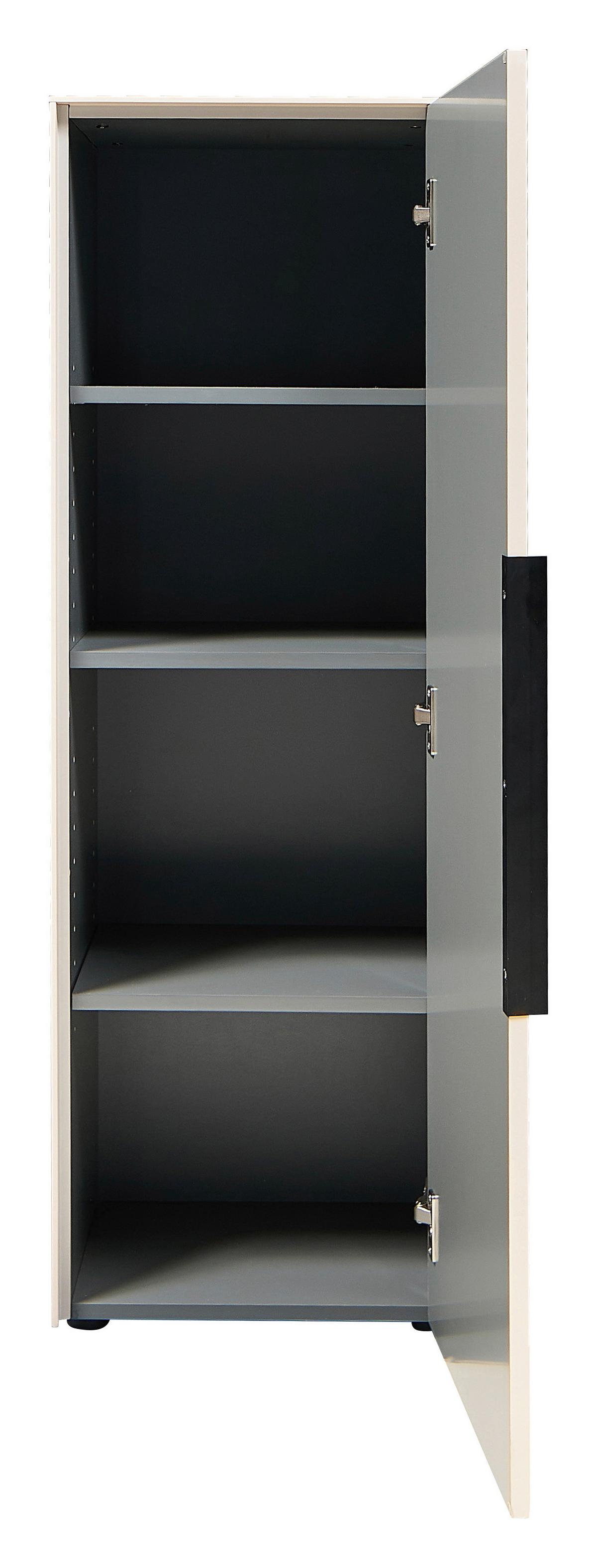 Unterschrank Vaduz Kaschmir, B: 38cm - Kaschmir/Schwarz, Trend, Holzwerkstoff (38/115/30cm)