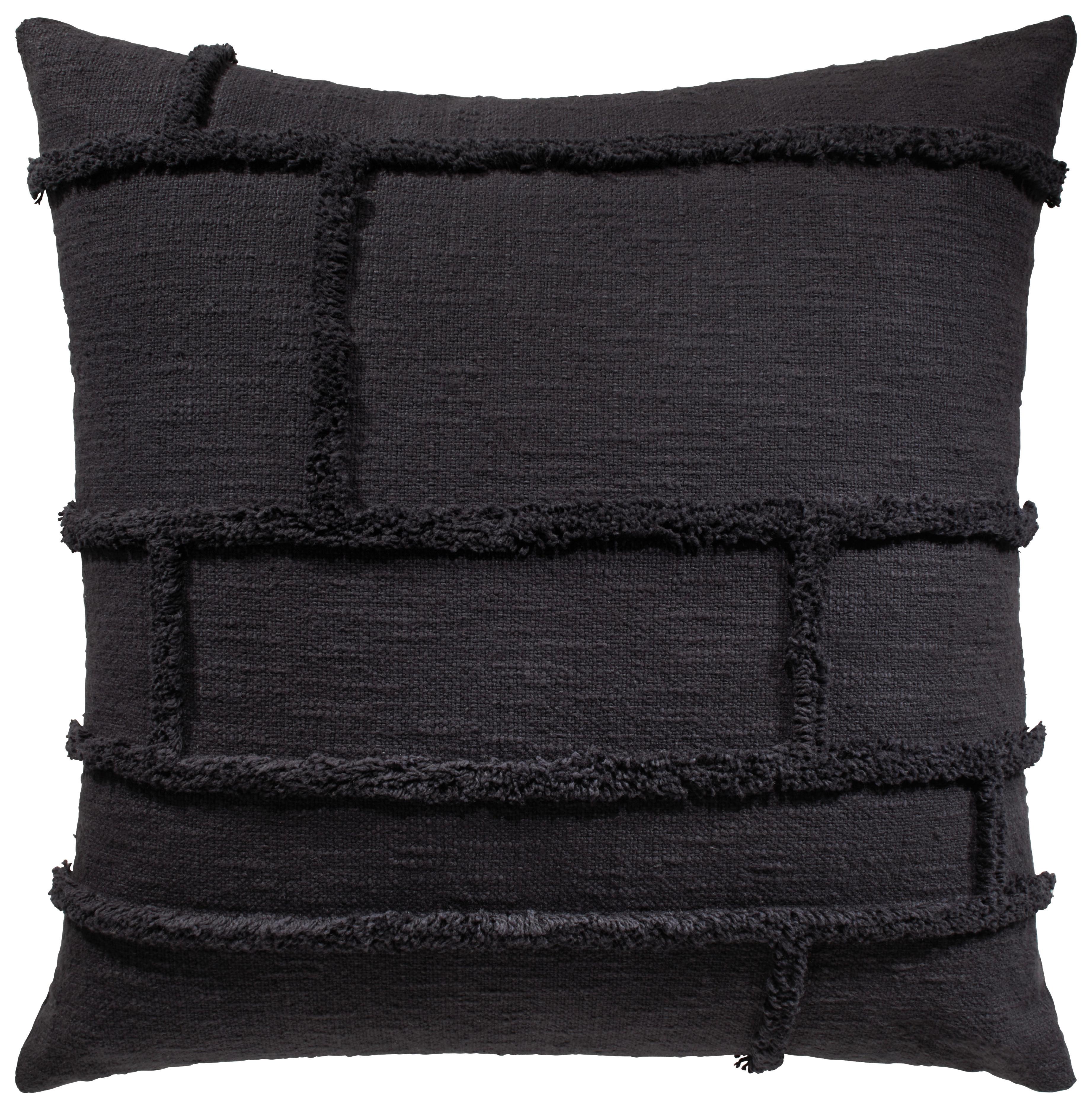 Dekorační polštář Brigg, Š/D: 45/45cm - černá, Moderní, textil (45/45cm) - Premium Living