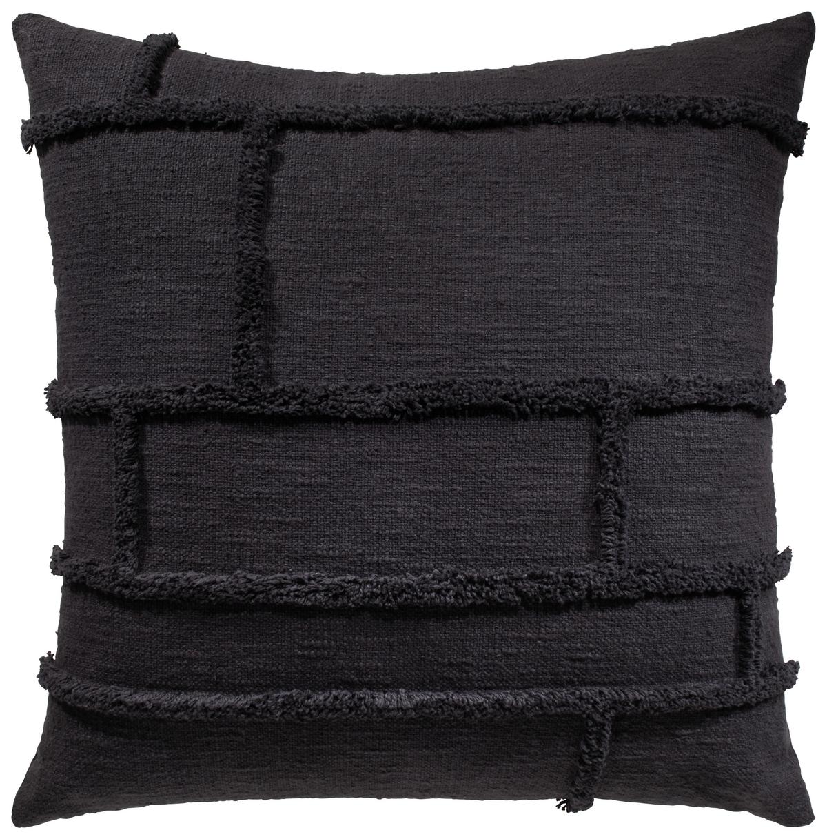 Dekorační polštář Brigg, Š/D: 45/45cm - černá, Moderní, textil (45/45cm) - Premium Living
