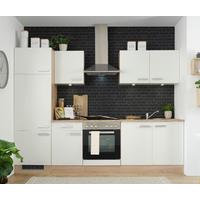 Kuchyňský blok LEXA včetně 4 spotřebičů, šířka 270 cm - bílá/barvy dubu, Moderní, kompozitní dřevo/plast (270cm) - Based