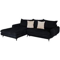 Ecksofa Wave - Schwarz, MODERN, Textil (189/266cm)