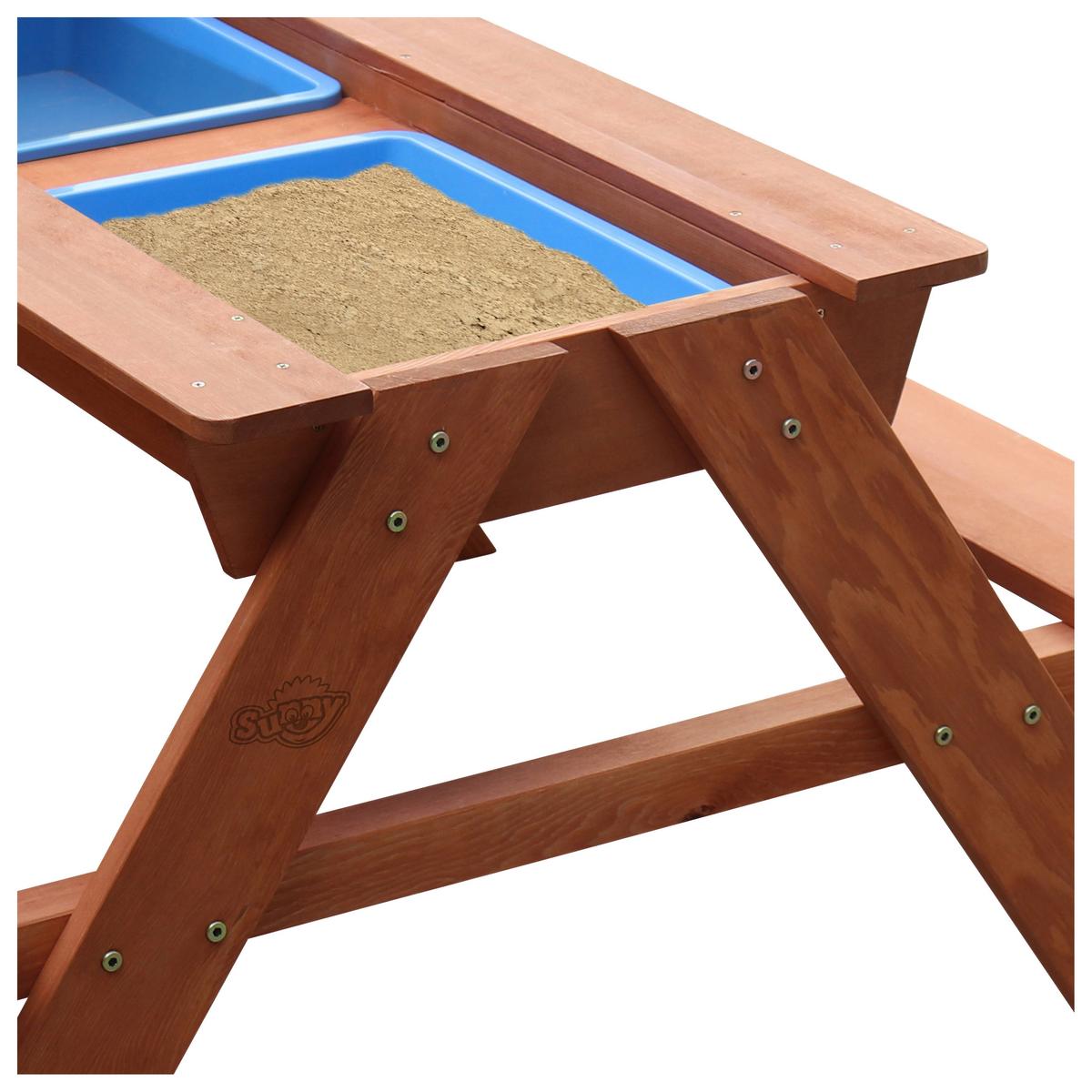 Sand- und Wassertisch C052.005.00 - Braun, KONVENTIONELL, Holz/Kunststoff (89/50,5/89cm) - Ambia Garden