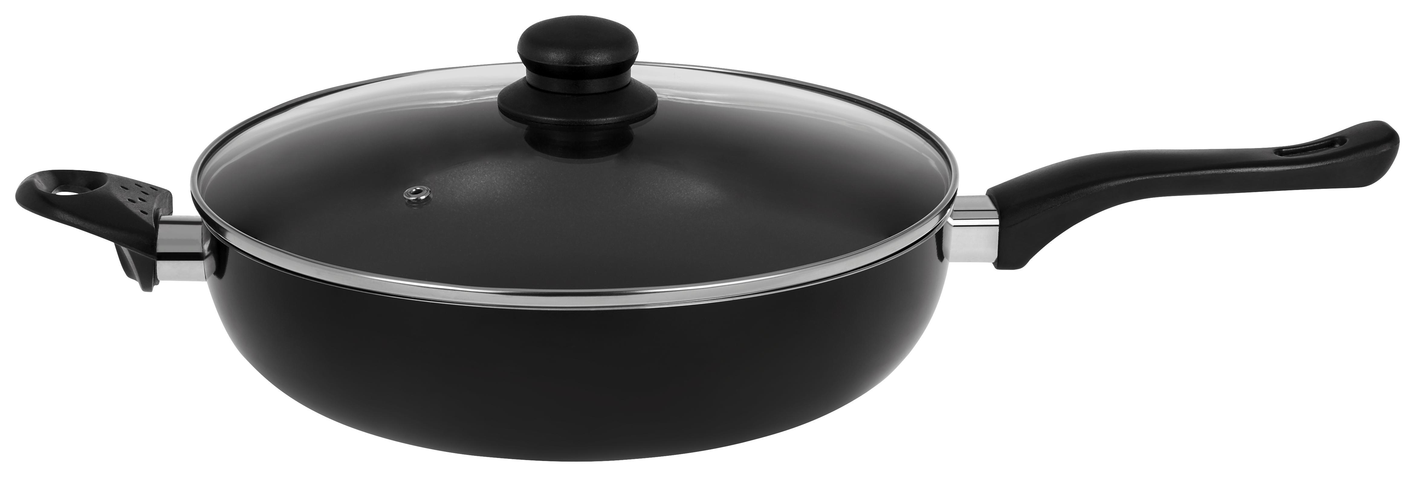 Serpenyő Marina - Átlátszó/Fekete, konvencionális, Műanyag/Üveg (28/7cm) - Ombra