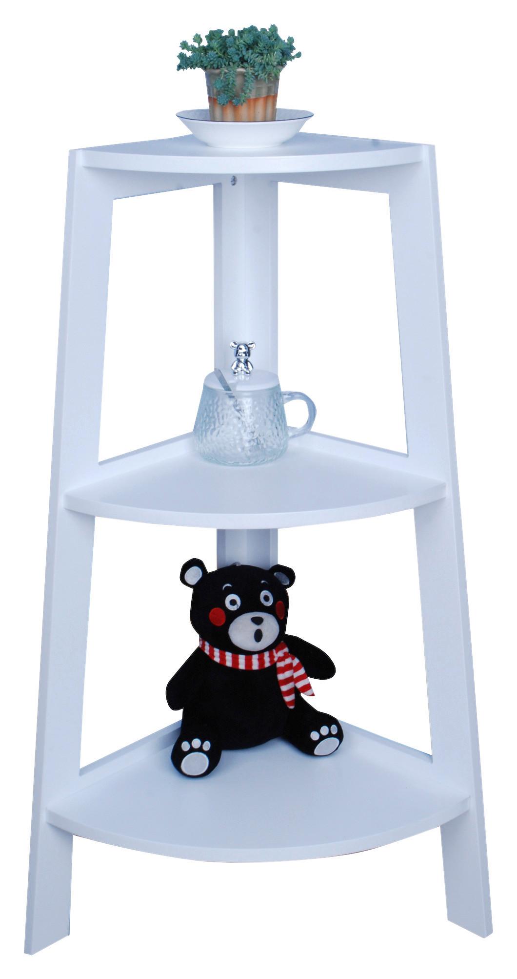 Eckregal Emil 37 cm Weiß - Weiß, MODERN, Holzwerkstoff (37/80/37cm)