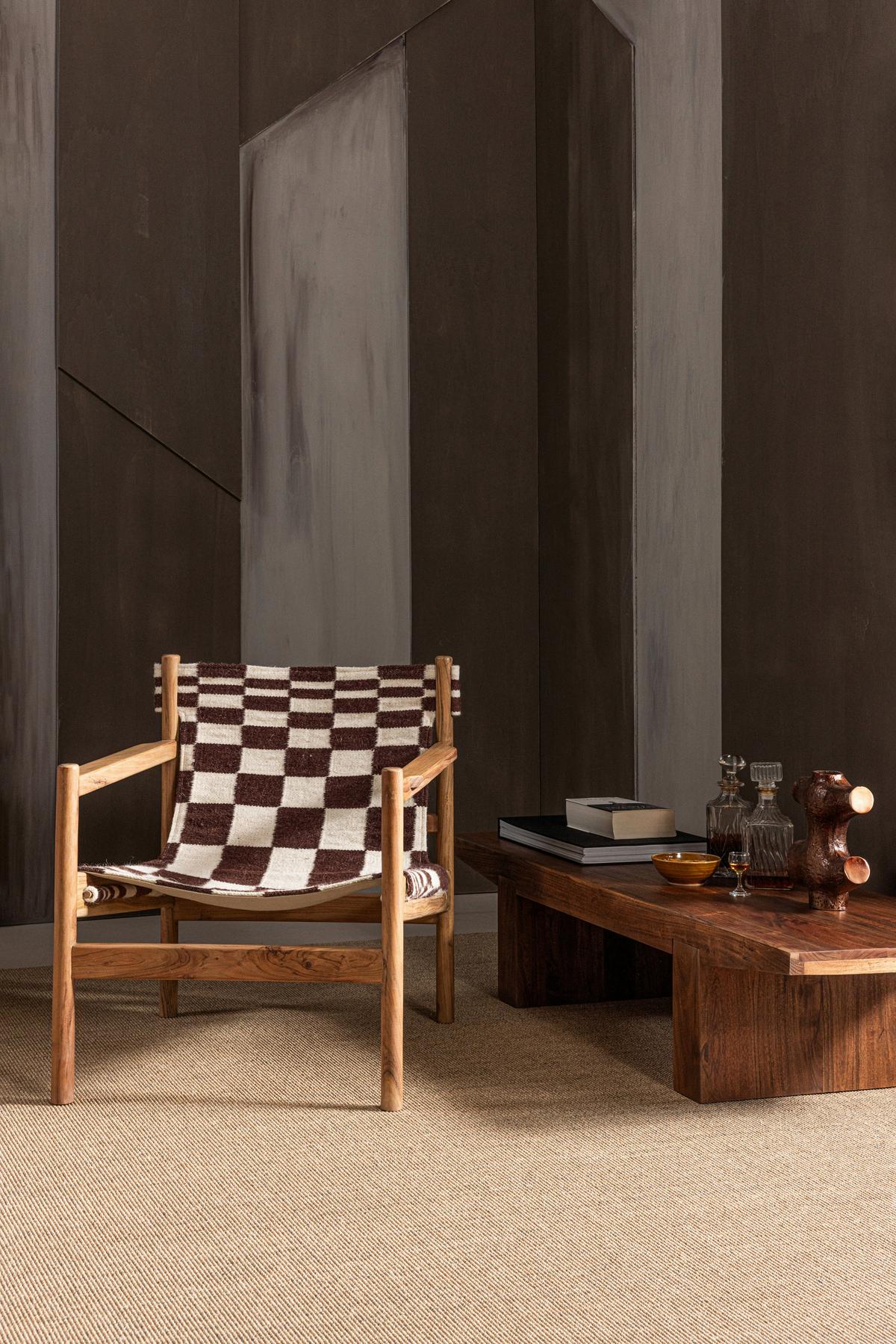 SESSEL Zano Braun/Naturfarben B: 73cm - Braun/Naturfarben, MODERN, Holz/Textil (73/76/67cm) - Livetastic