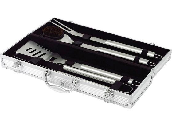 Grillbesteck Christer im Alu-Koffer, 5-teilig - Edelstahlfarben, MODERN, Metall (46/17/8cm) Grillbesteck Christer im Alu-Koffer, 5-teilig - Edelstahlfarben, MODERN, Metall (46/17/8cm)