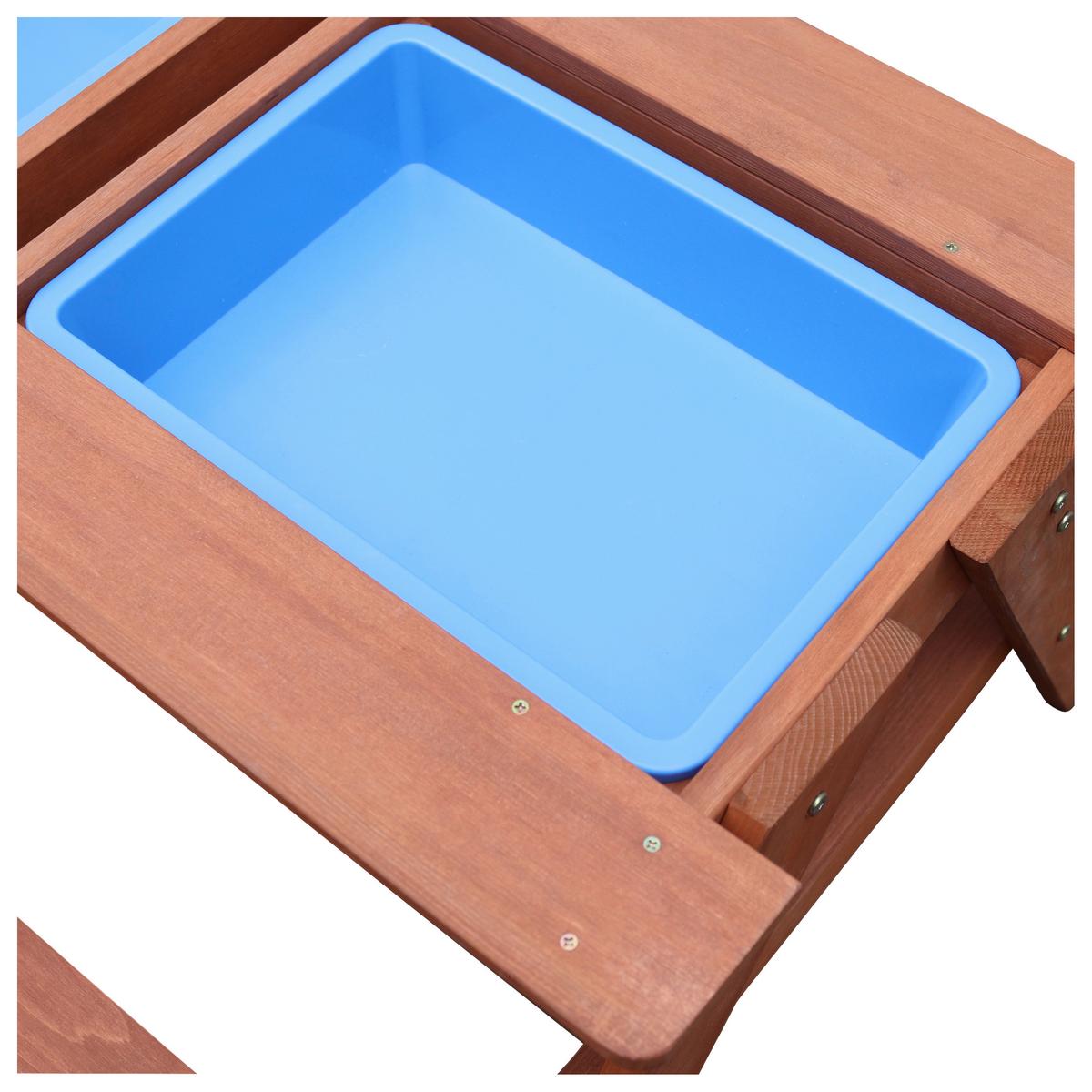 Sand- und Wassertisch C052.005.00 - Braun, KONVENTIONELL, Holz/Kunststoff (89/50,5/89cm) - Ambia Garden