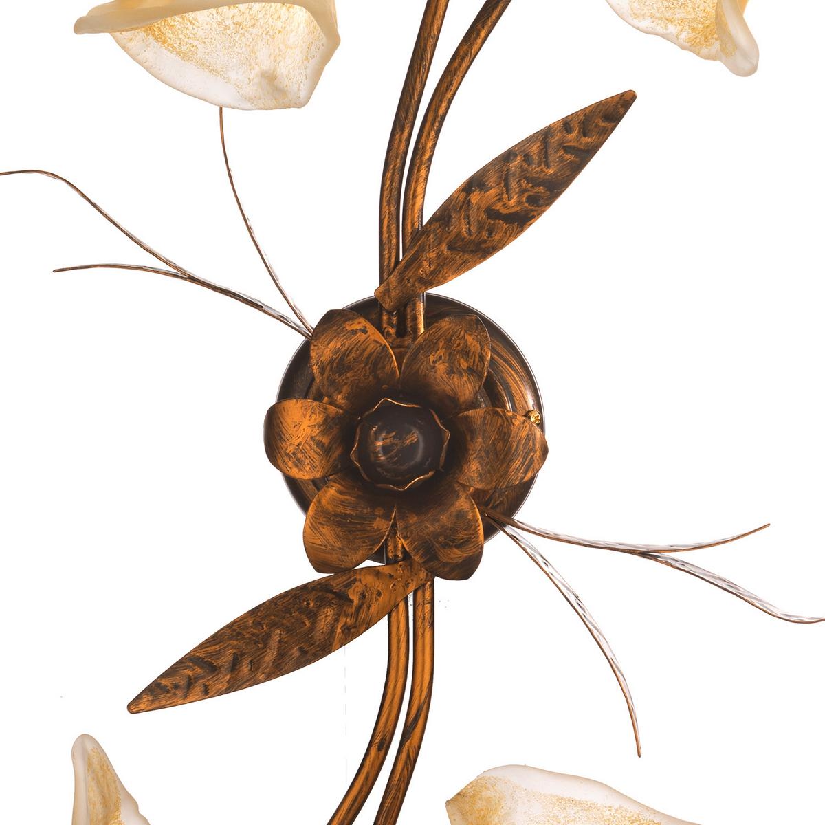 Deckenleuchte 4230/Pl4 - Bronzefarben, KONVENTIONELL, Glas/Metall (70/40/25cm)