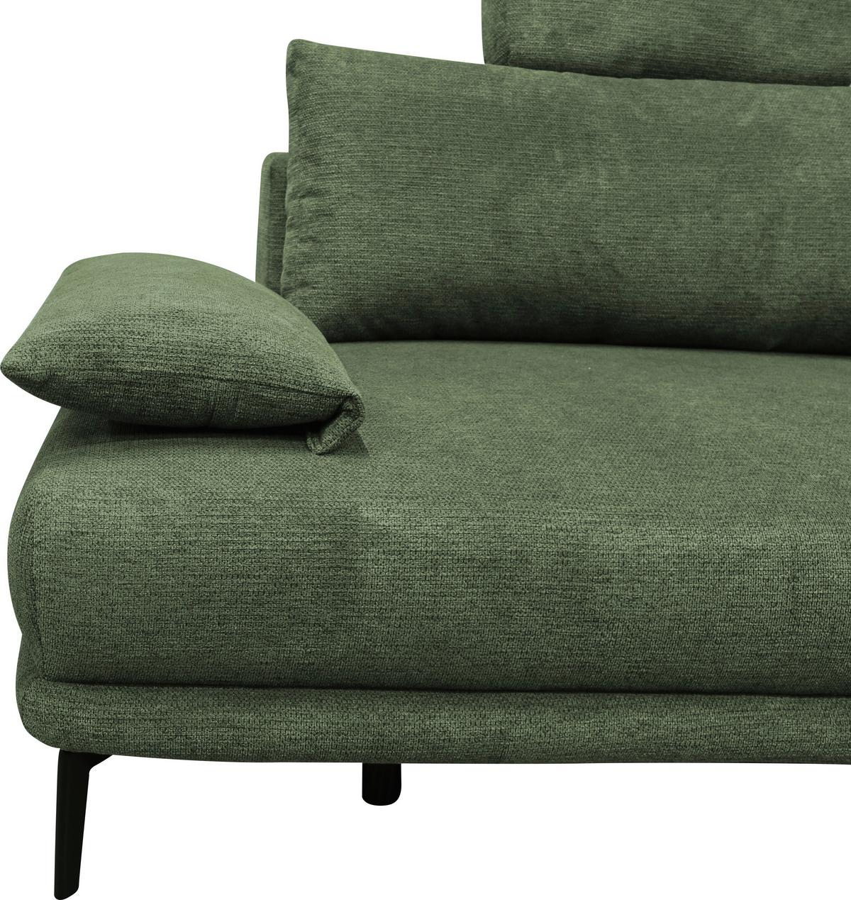 Ecksofa Mit Bettkasten Lagacy 260x192 Cm Webstoff Grün - Schwarz/Grün, Design, Textil (260/192cm) - MID.YOU