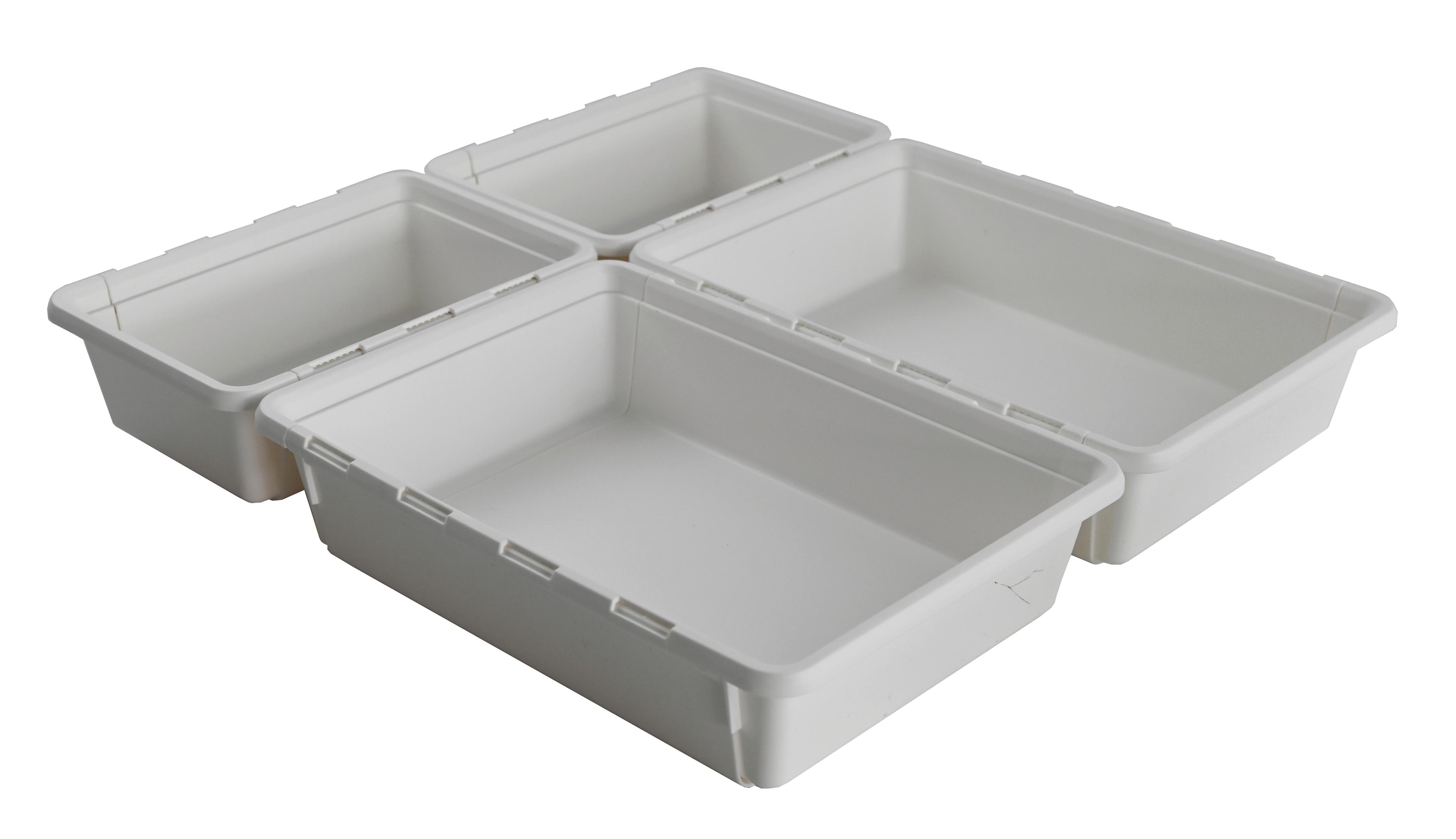 Aufbewahrungsboxen-Set Christina - Weiß, KONVENTIONELL, Kunststoff - Luca Bessoni