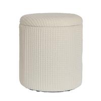Hocker Creme B: 40cm - Creme, Design, Textil (40/45/40cm) - MID.YOU