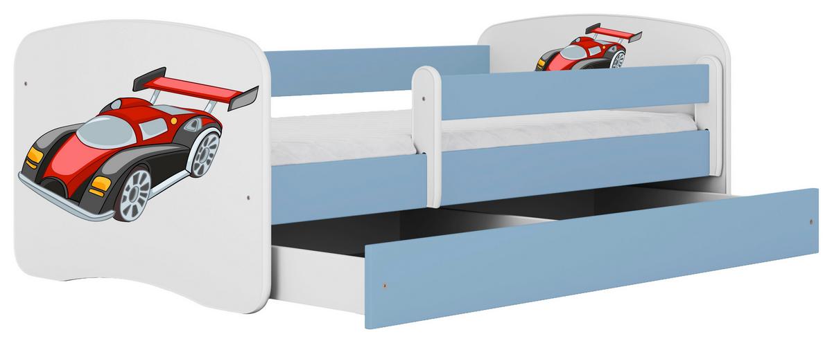 Kinder-/Juniorbett Babydreams inkl. Matratze 80x160 - Blau/Birkefarben, MODERN, Holz/Holzwerkstoff (80/160cm) - MID.YOU