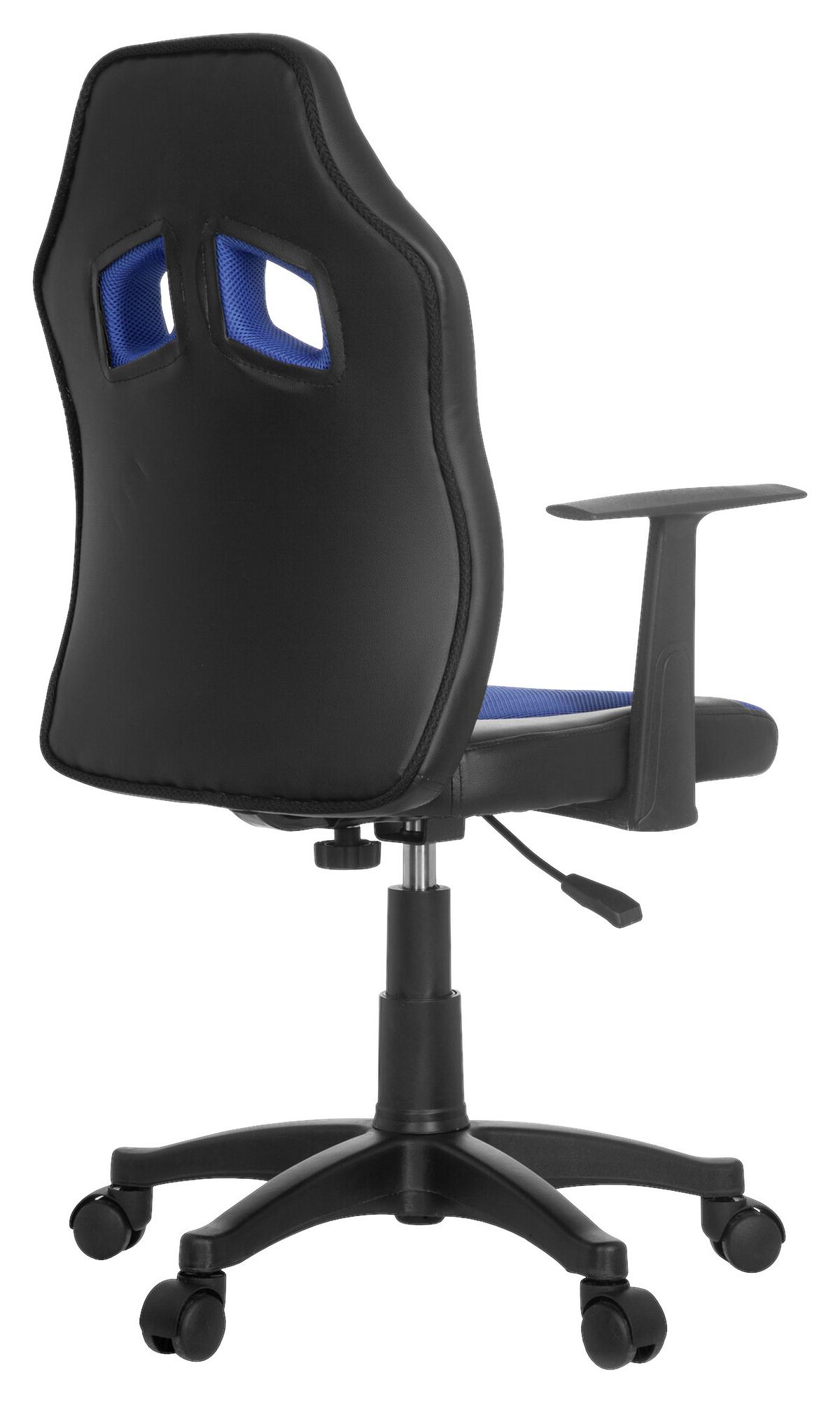 Jugenddrehstuhl Kid Racer Al Blau/Schwarz - Blau/Schwarz, Basics, Kunststoff (54/90-100/48cm) - MID.YOU