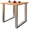 Schreibtisch Lona Eiche Dekor B: 80 Cm - Honigeiche/Silberfarben, Design, Holzwerkstoff/Metall (80/76/80cm) - MID.YOU