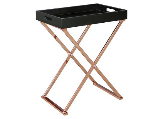 Beistelltisch mit Abnehmbarer Tischplatte, Schwarz + Kupfer - Schwarz/Kupferfarben, Design, Holzwerkstoff/Metall (48/61/34cm) - Livetastic Beistelltisch mit Abnehmbarer Tischplatte, Schwarz + Kupfer - Schwarz/Kupferfarben, Design, Holzwerkstoff/Metall (48/61/34cm) - Livetastic