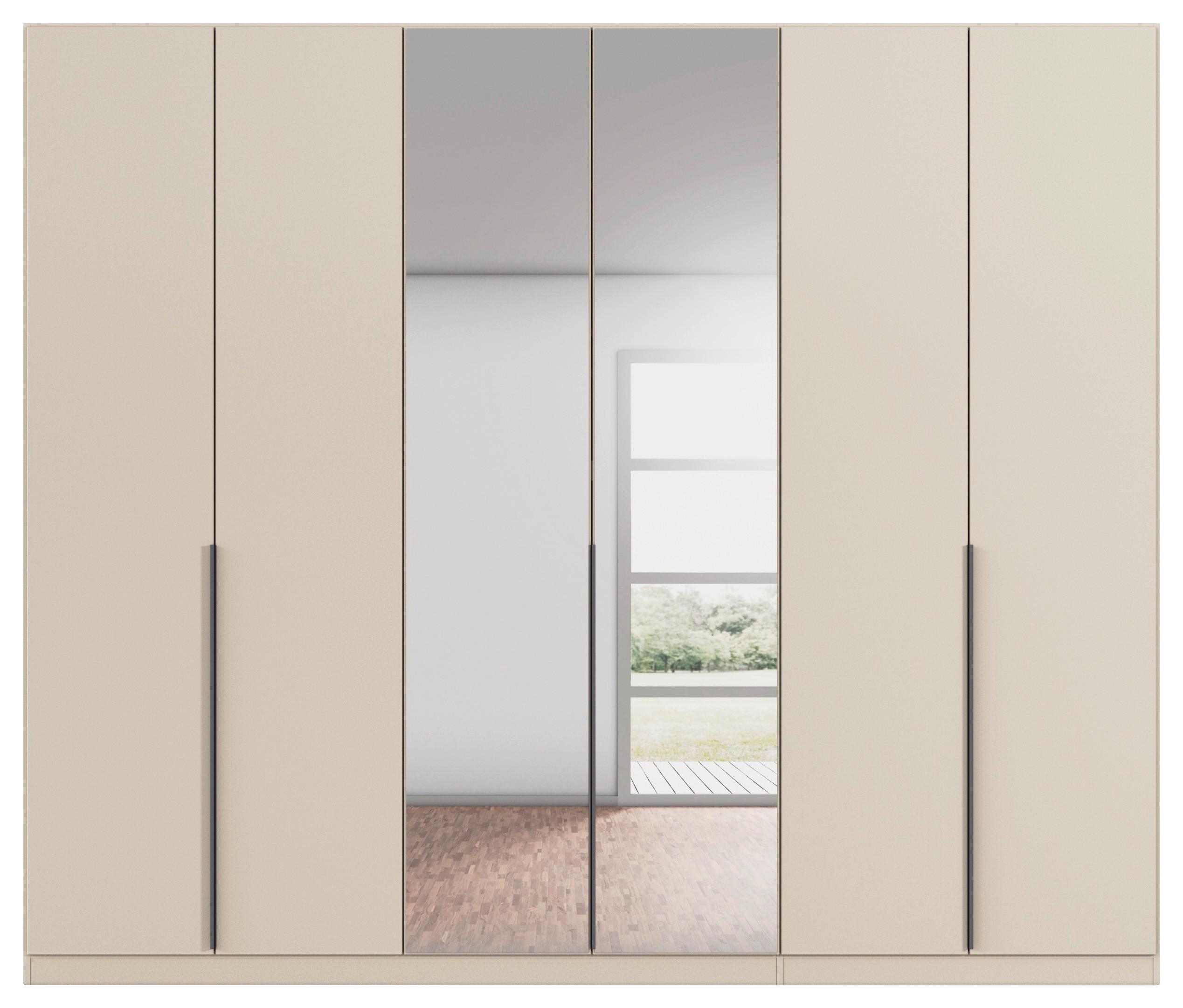 Drehtürenschrank Mit Spiegel 271cm Alabama Super Champagner