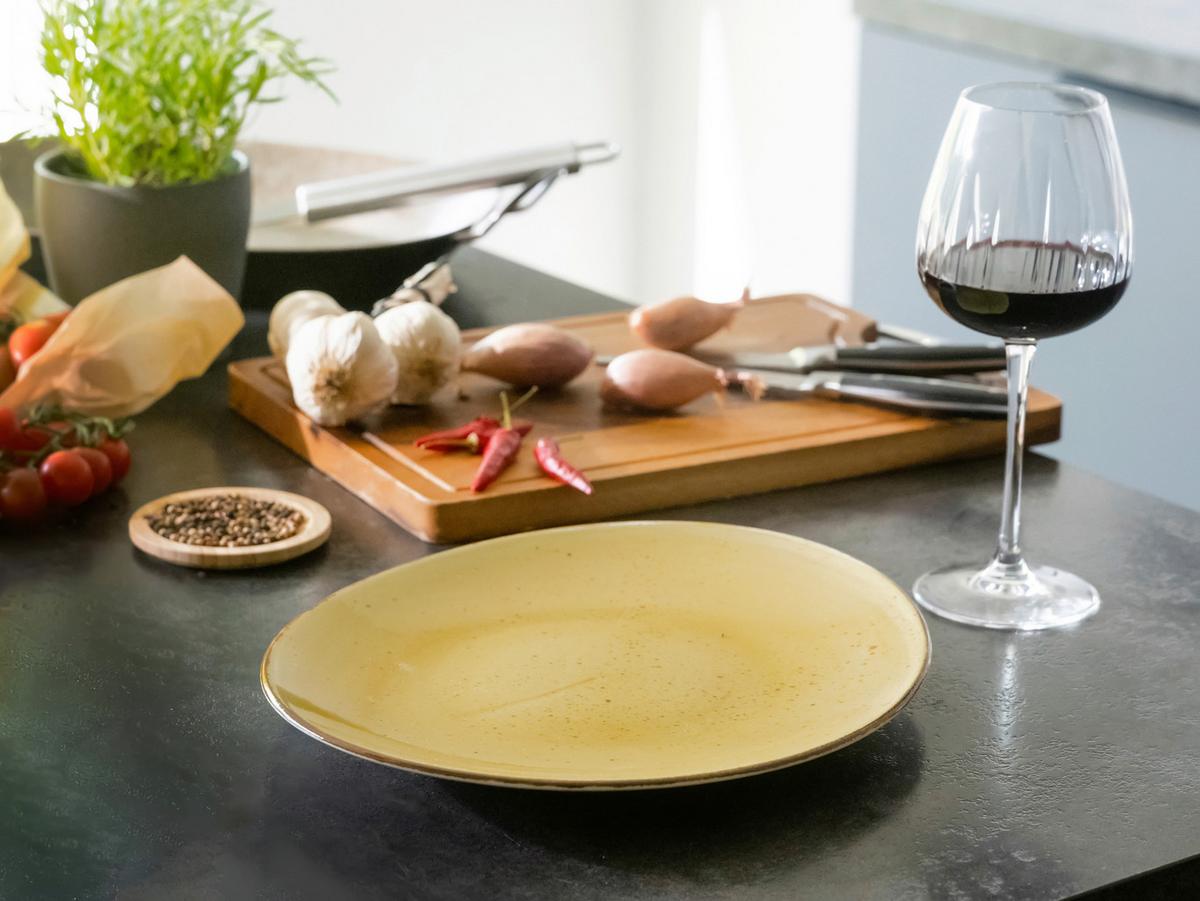 Steaktellerset Keramik, Gelb - Currygelb, Basics, Keramik - Creatable