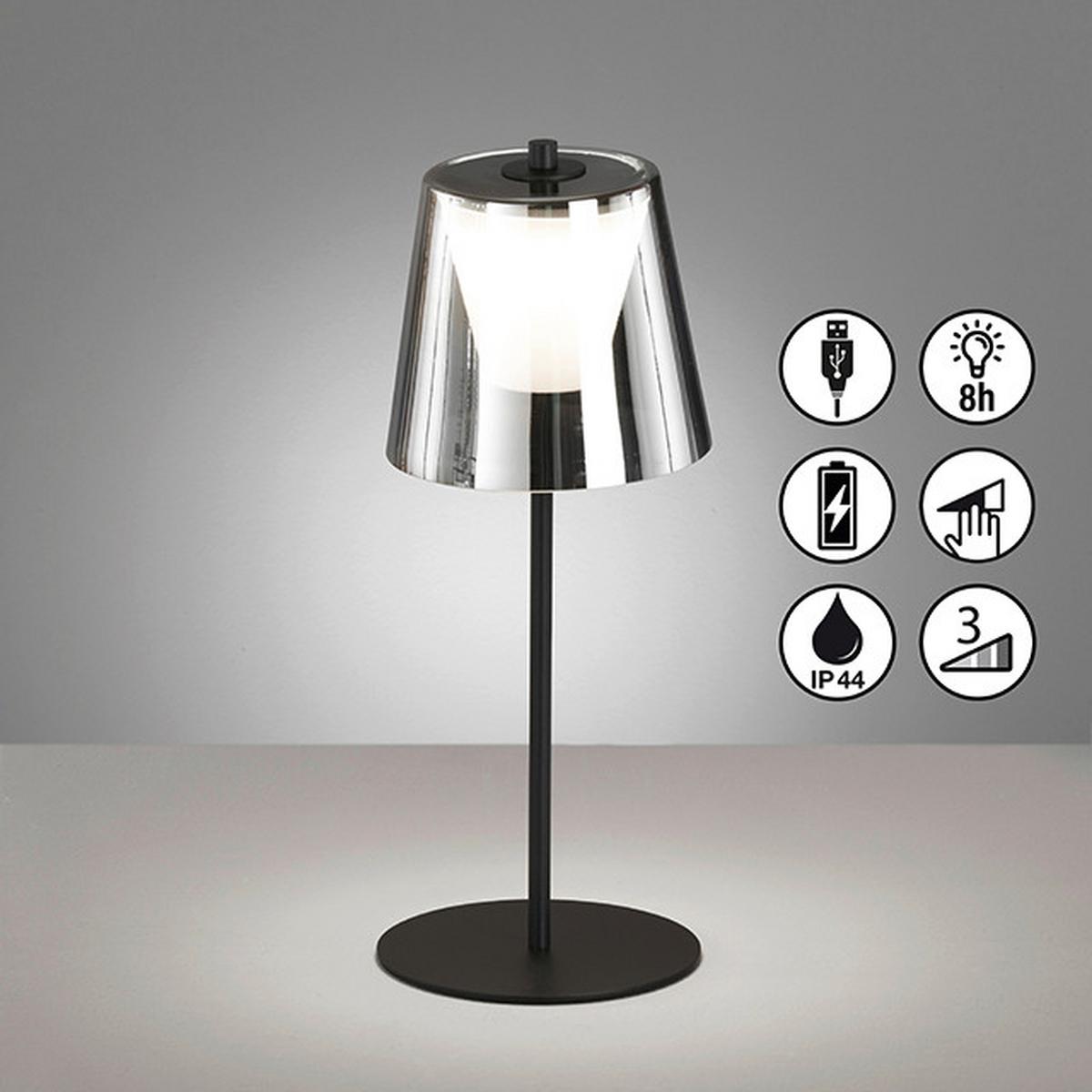 LED-Außenleuchte Schwarz D: 14 cm - Schwarz, Basics, Glas/Metall (14/35cm) - Schöner Wohnen