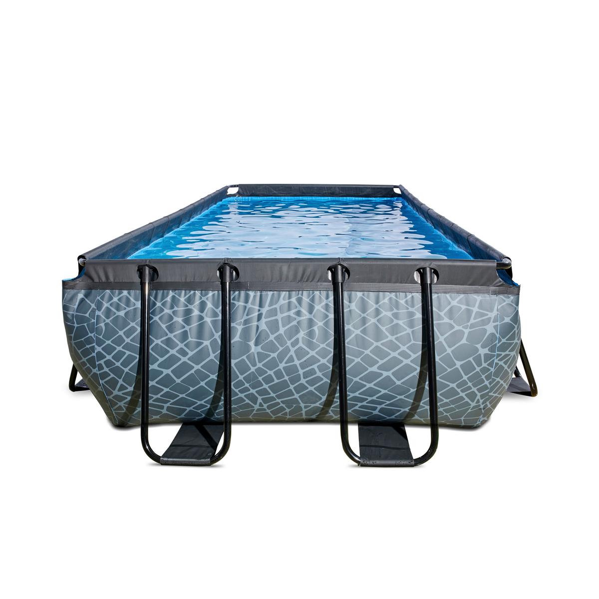 Pool-set Exit Stone Pool - Grau, KONVENTIONELL, Kunststoff (400/200/100cm) - EXIT Toys