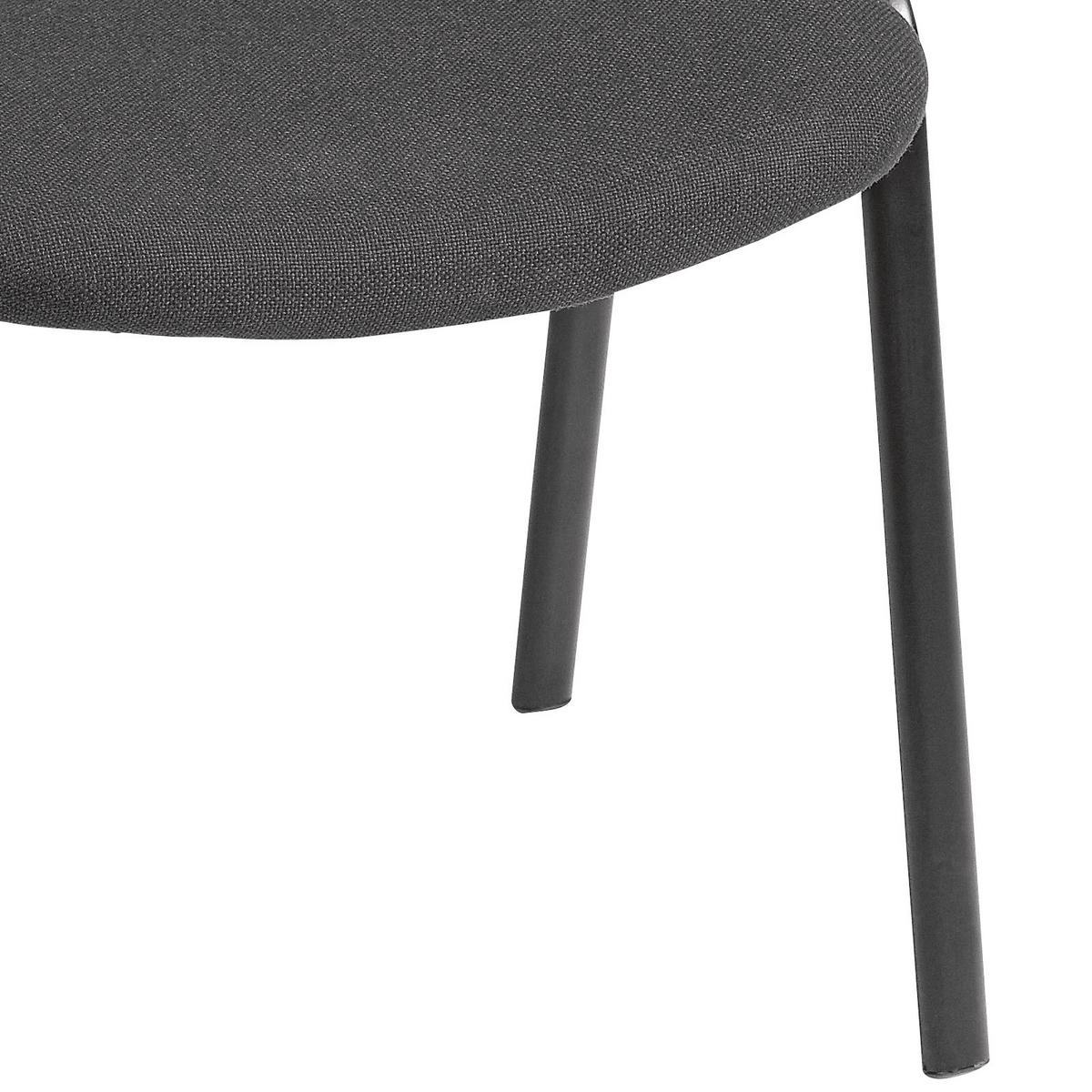 Besucherstuhl Dina Gepolstert Mit Schwarzem Stoffbezug - Schwarz, Kunststoff/Textil (55/83/53,5null)