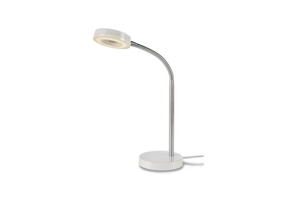 Schreibtischleuchte Alicia - Chromfarben/Weiß, MODERN, Kunststoff/Metall (11,5/47cm) - Luca Bessoni Schreibtischleuchte Alicia - Chromfarben/Weiß, MODERN, Kunststoff/Metall (11,5/47cm) - Luca Bessoni