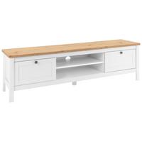 Lowboard Bergen 55 B: 160 Cm Weiß/eiche Dekor - Eichefarben, KONVENTIONELL, Holzwerkstoff (160/45cm) - MID.YOU