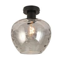 STROPNÉ SVIETIDLO RUZ - čierna, Modern, kov/sklo (24/26.5cm) - Modern Living