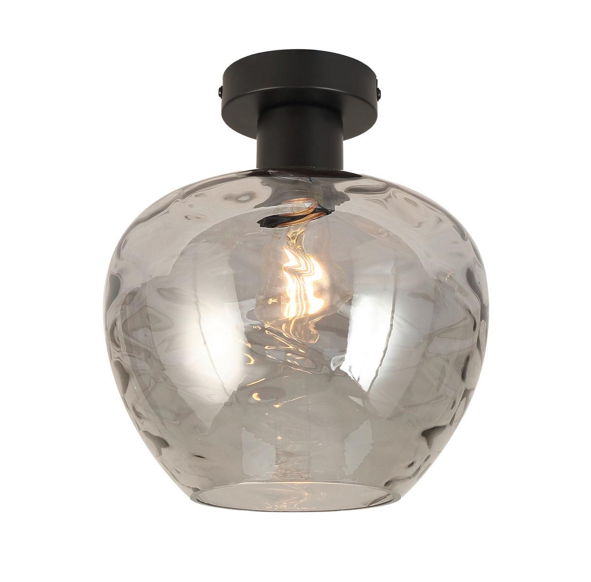 STROPNÉ SVIETIDLO RUZ - čierna, Modern, kov/sklo (24/26.5cm) - Modern Living