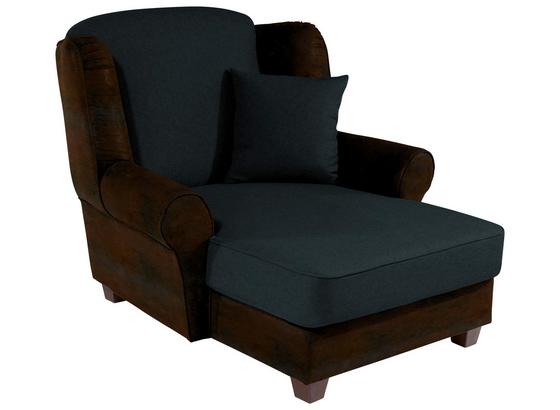 Sessel Living - Dunkelbraun/Schwarz, ROMANTIK / LANDHAUS, Holz/Textil (120/98/138cm) Sessel Living - Dunkelbraun/Schwarz, ROMANTIK / LANDHAUS, Holz/Textil (120/98/138cm)