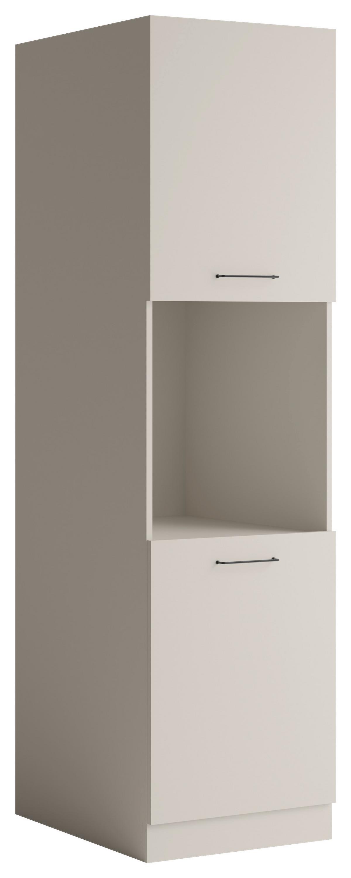 Skříňka na spotřebiče VELARO - černá/kašmírová, kov/kompozitní dřevo (60cm)