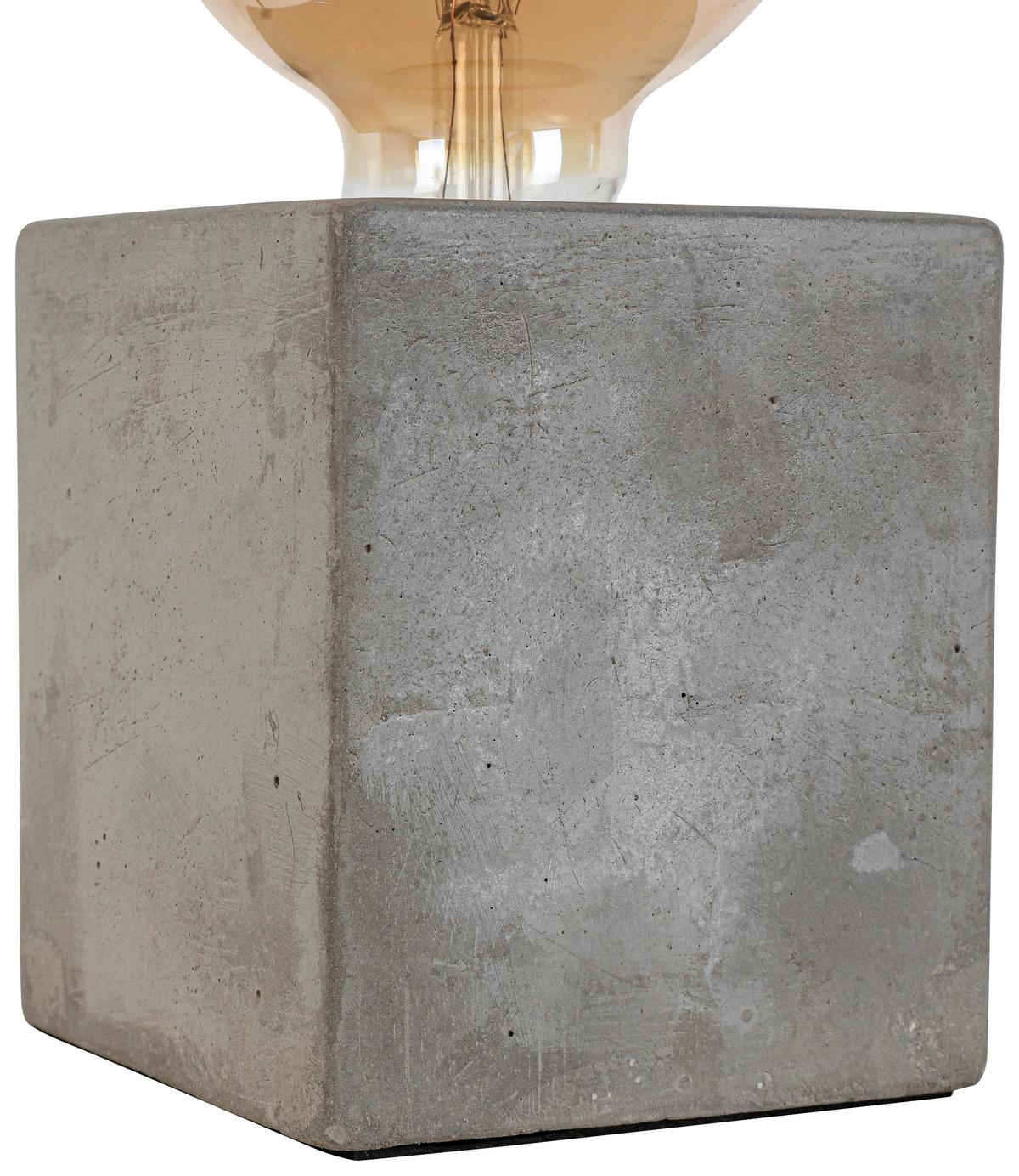 STOLNÁ LAMPA STON - čierna/sivá, Modern, plast/kameň (9,5/9,5/11cm) - Mömax