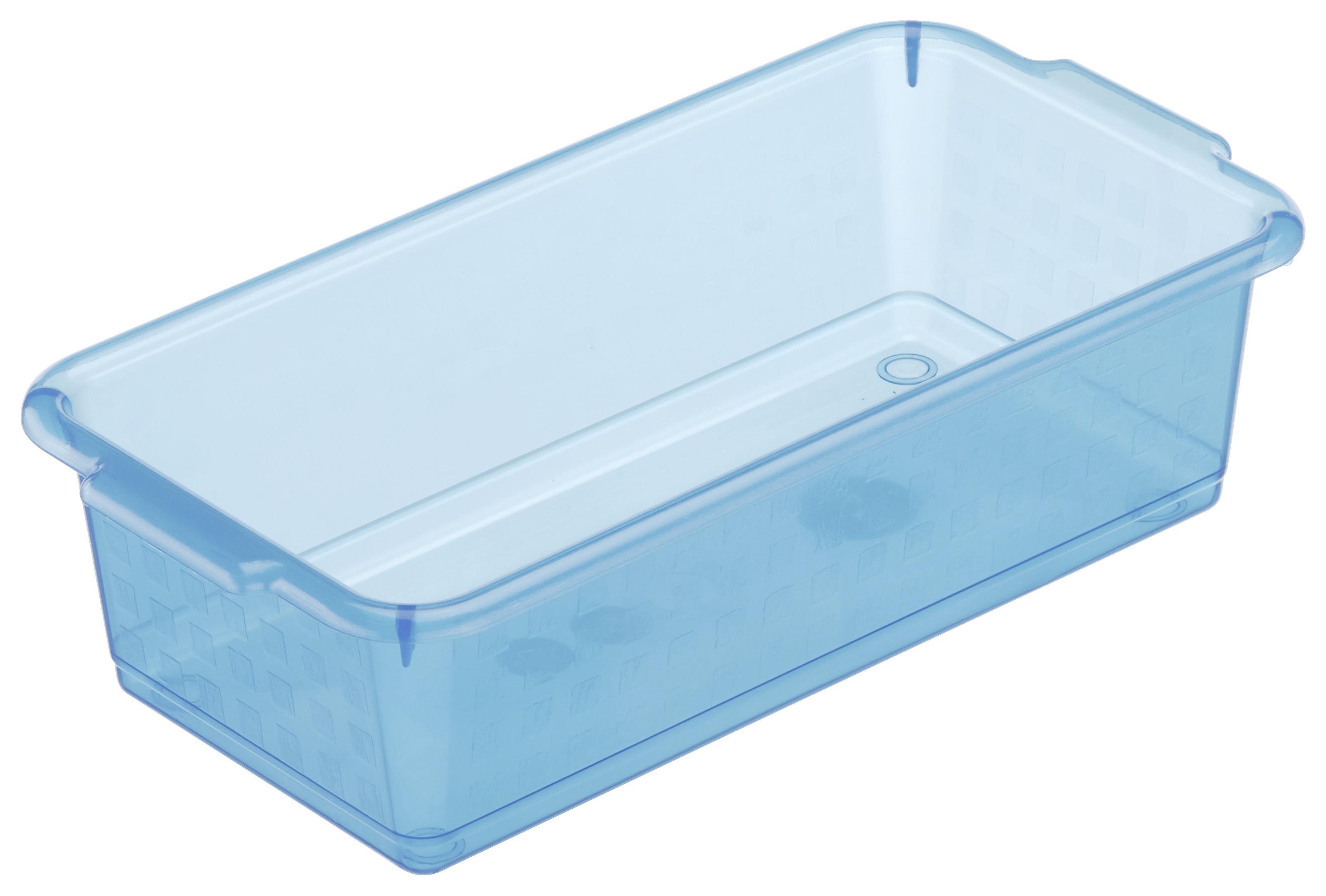 Aufbewahrungsbox Kunststoff 20x10x5,5 cm Versch. Farben - Blau/Weiß, KONVENTIONELL, Kunststoff (20/10/5,5cm)