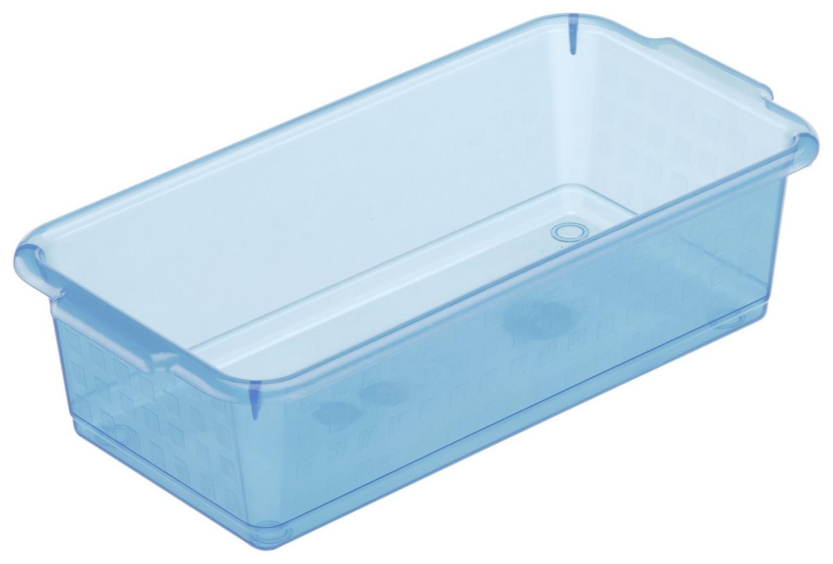 Aufbewahrungsbox Kunststoff 20x10x5,5 cm Versch. Farben - Blau/Weiß, KONVENTIONELL, Kunststoff (20/10/5,5cm)