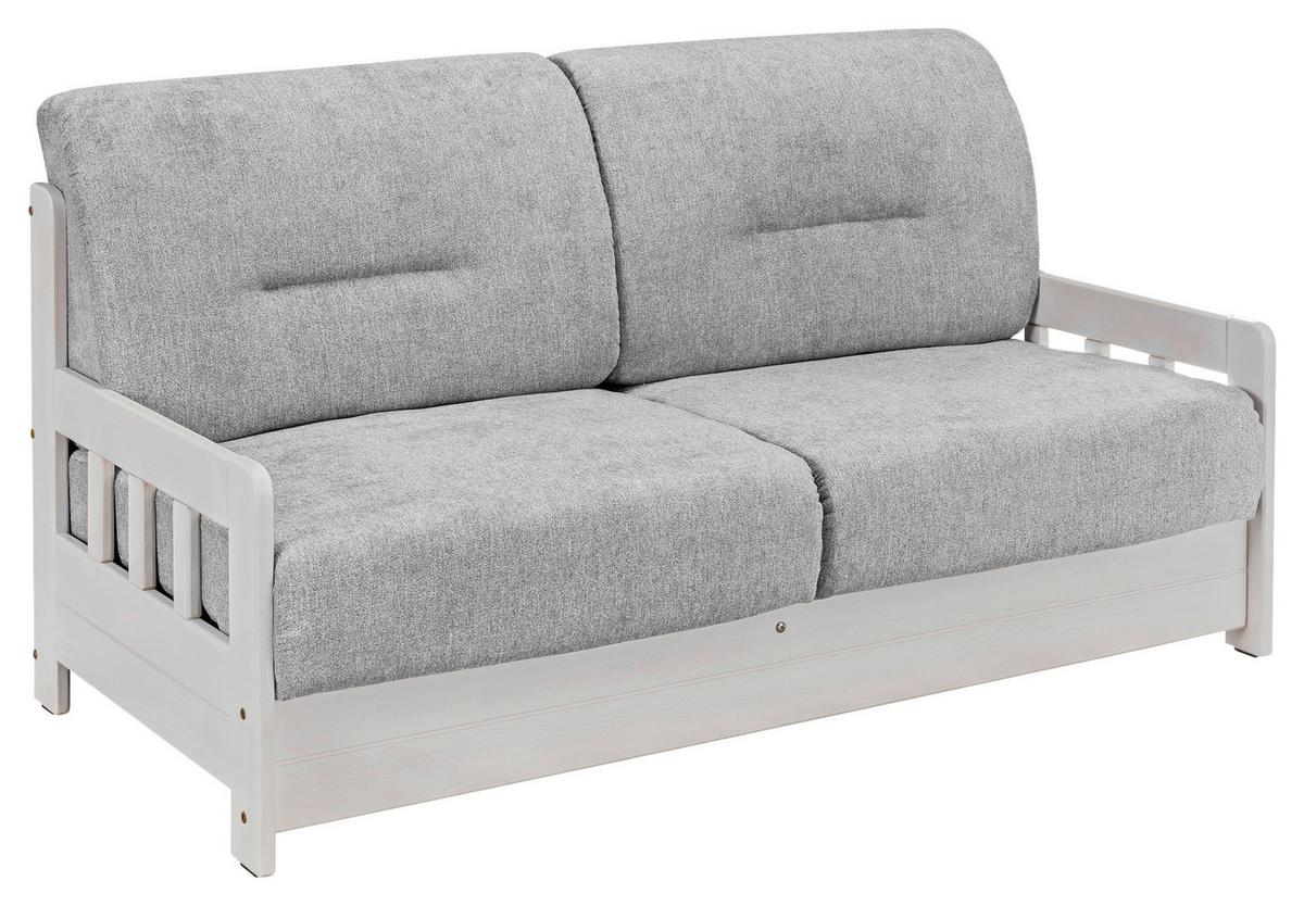 Schlafsofa Camino Weiß/grau B: 154 Cm - Weiß/Grau, LIFESTYLE, Holz/Textil (154/88/90cm) - Livetastic