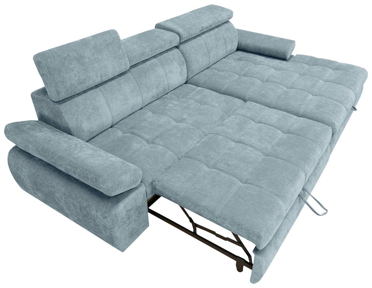 Rohová sedačka VEGAS, pravá, mátově zelená žinylka - černá/mátově zelená, Design, dřevo/textil (294/173cm)
